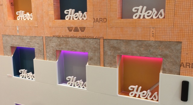 Schlüter®-KERDI-BOARD-NLT with different LED colours